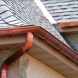 Copper Gutter Installed by Industry Elite Services
